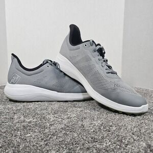 FootJoy FJ Flex Spikeless Gray White Golf Shoes Sneakers Mens Size 11.5 M 56142